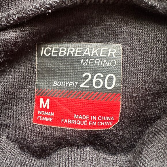 Icebreaker Merino 260 Tech Turtleneck Top Womens Size M Outdoor Gorpcore Hiking - Picture 6 of 8